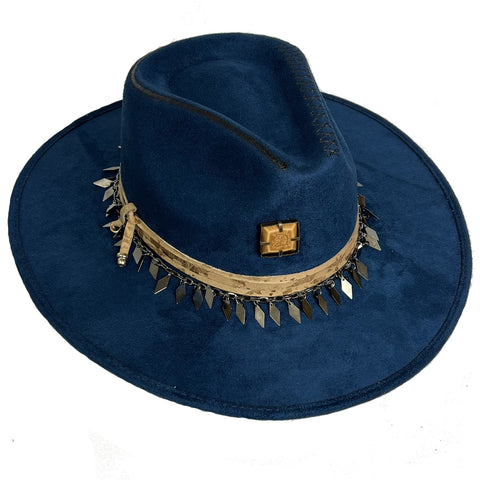 Indiana Fedora - Cleo - Midnight Blue, Unisex - M