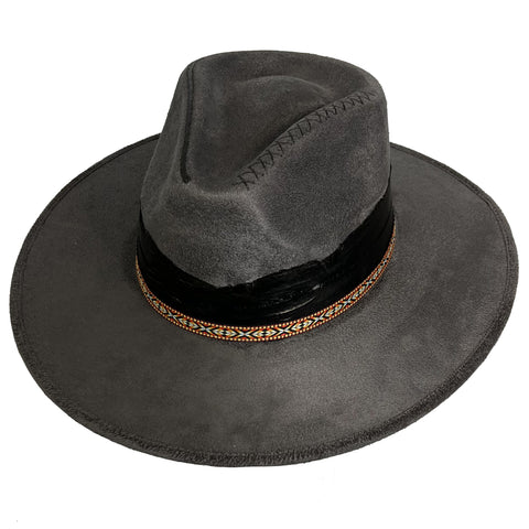 Indiana Fedora - Leo - Gray, Unisex - M
