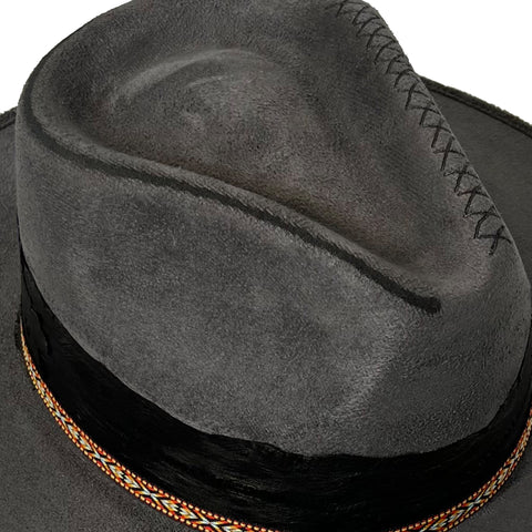Indiana Fedora - Leo - Gray, Unisex - M