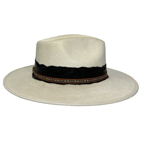 Indiana Fedora - Leo - White, Unisex - M
