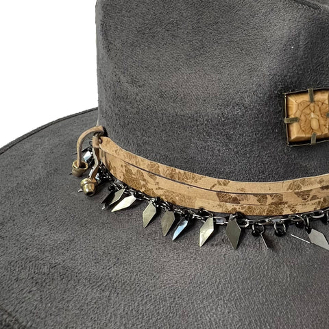 Indiana Fedora - Cleo - Gray, Unisex - M